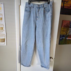 Simple Society Faded Light Wash Paper Bag Jeans Juniors/Women's Size 11/30